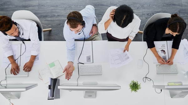 RPO employees on the phones to potential new hires, offering a first-class Customer Experience