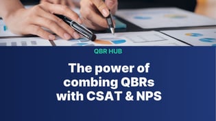 Link to an article presenting the power of combining your Quarterly Business Reviews (QBRs) with NOS and CSAT surveys.